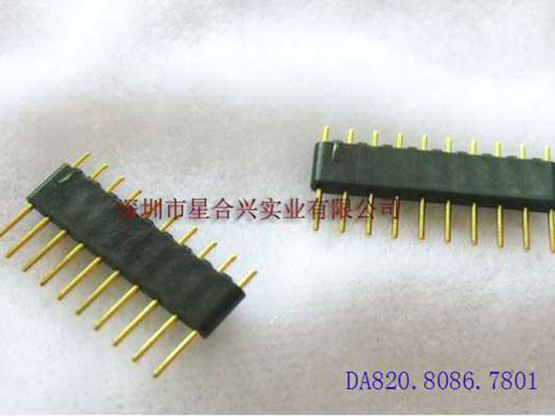 1.778mm - 10PIN 0.46X9.3mm 鍍普金 V形缺口插針