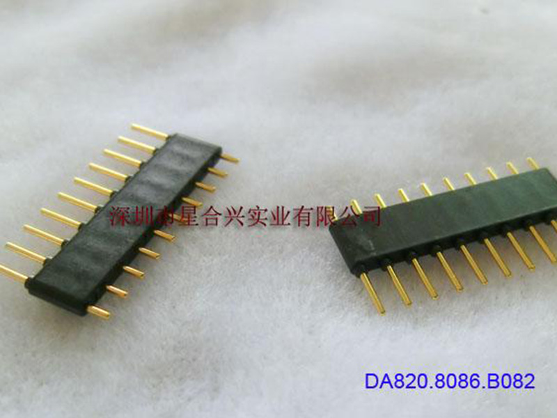 1.778mm - 10PIN 0.45X9.45mm 180度PPS排針